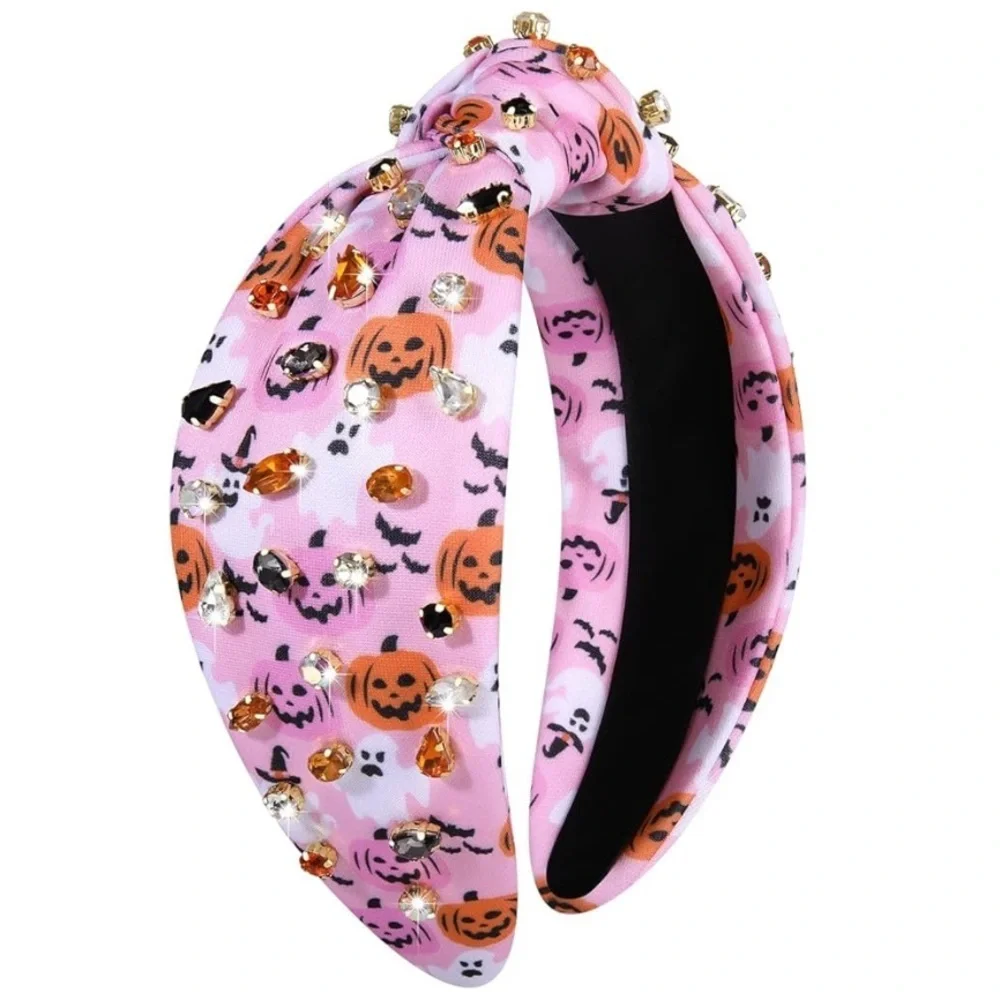 Halloween Pumpkin Pink Headband